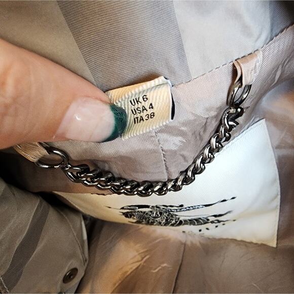 BURBERRY BRIT LONDON TRENCH COAT SIZE 4 - Picture 13 of 16